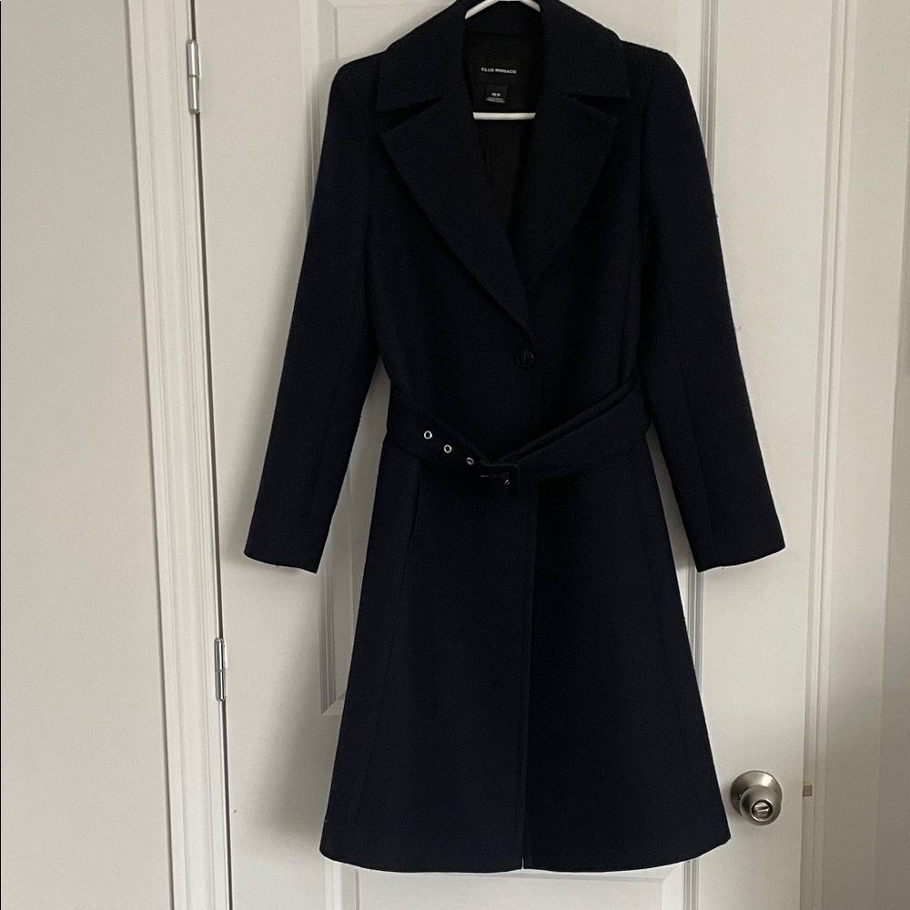 Club Monaco Navy Trench Coat